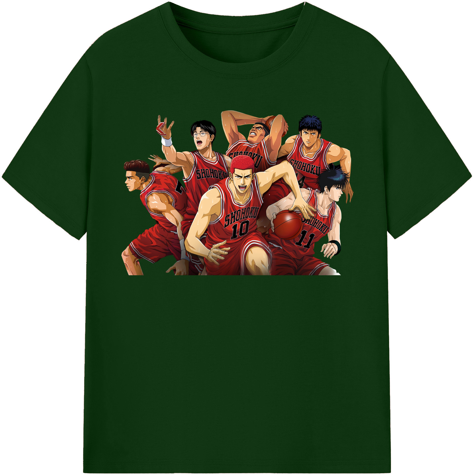 SLAM DUNK／スラムダンク 綿100％半袖Tシャツ（フロントプリント）
